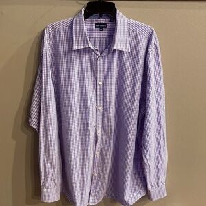 Jack Maverick men’s business casual button down cotton shirt plaid Size XXL